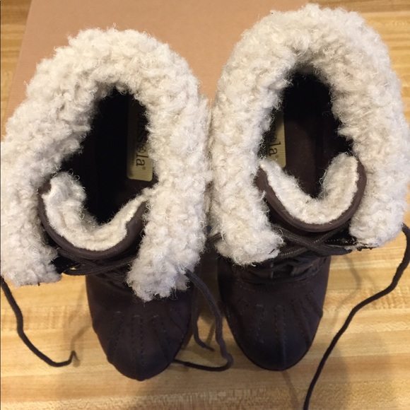 NWT~Bussola Norway Duck Boots In Leather & Sherpa - Picture 6 of 8